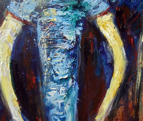 Abstract Elephant Painting ORIGINAL Modern Art Painting Animal Art ...