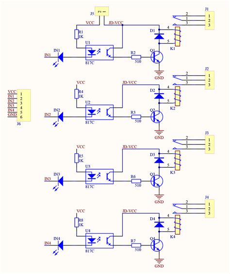 4 Relay Module Circuit Diagram - Circuit Diagram