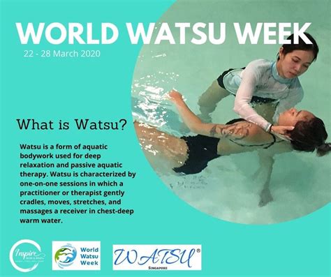Its World Watsu Week But Do You Know What Is Watsu Worldwatsuweek