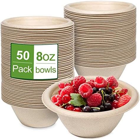 Amazon Yesland Pack Oz Natural Biodegradable Sugarcane Bowls