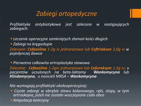 PPT Profilaktyka zakażeń bakteryjnych PowerPoint Presentation free