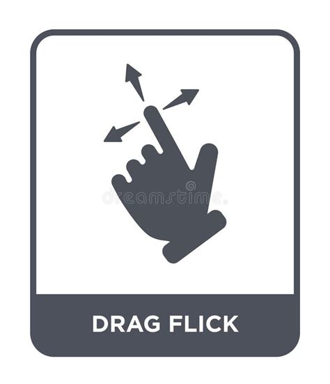 Drag Flick Linear Icon Modern Outline Drag Flick Logo Concept O Stock