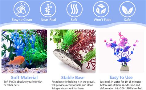 Amazon Fishdance Aquarium Plants Artificial Fish Tank Plastic