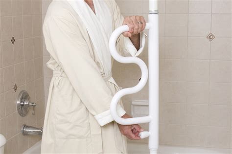 Stander Security Pole Curve Grab Bar Bathroom Safety Transfer Pole