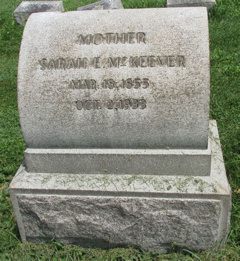 Sarah E Bennett Mckeever Find A Grave Memorial