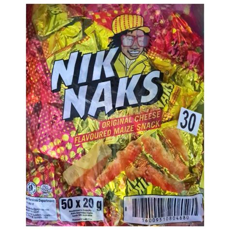 Simba Nik Naks Original Cheese Flavoured Maize Snack 50x20gr Superb Hyper