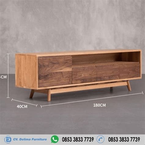 Bufet Tv Stand Kayu Jati Natural Retro Jual Meja Tv Minimalis Asli Dari