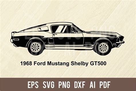 Ford Mustang Shelby Gt Svg Classic American Car Svg Etsy