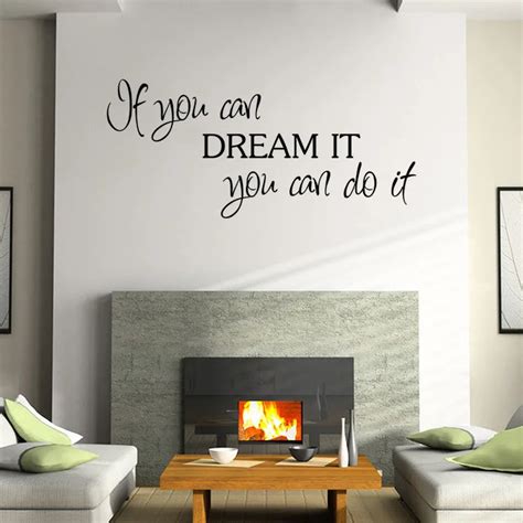 Inspirational Quotes Wall Sticker For Kids Room Home Decor Vinyl Family Words Motivational ...