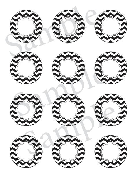 Printable Editable Chevron Label Black Chevron Mason Jar Etsy