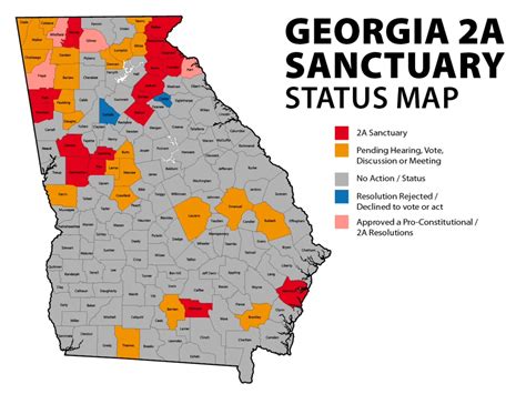 Georgia Sanctuary Counties Map Update – 2/17/2020 - Sanctuary Counties