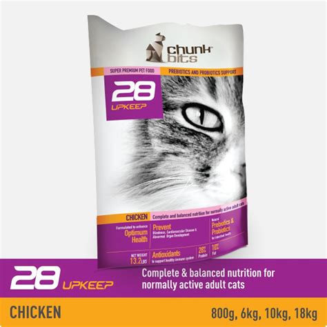 Chunk Bits 10kg Upkeep 28 Chicken Dry Cat Food Shopee Malaysia