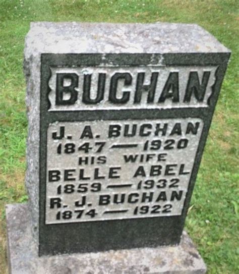 Belle Abel Buchan 1859 1932 Monumento Find A Grave