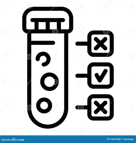 Epidemic Test Icon Outline Style Stock Vector Illustration Of