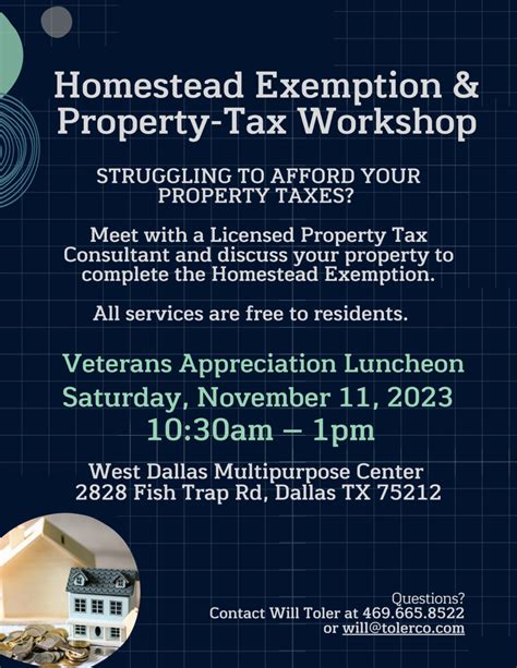 Homestead Exemption And Property Tax Workshop Dallas Free Press