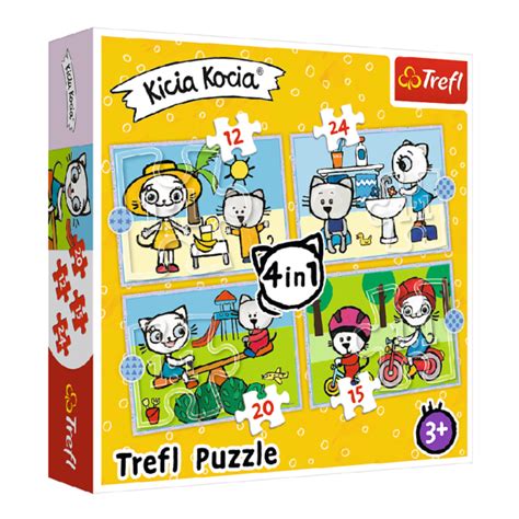 PUZZLE 4W1 KICIA KOCIA DZIEŃ KICI KOCI 34372 Zabawki Nino e Sklep z