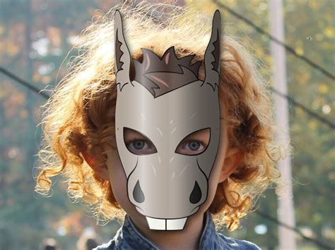 Donkey Mask Printable Paper Diy For Kids And Adults Pdf Template