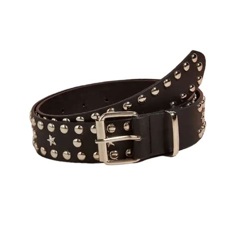 Buy Star Studded Belt Black Leather