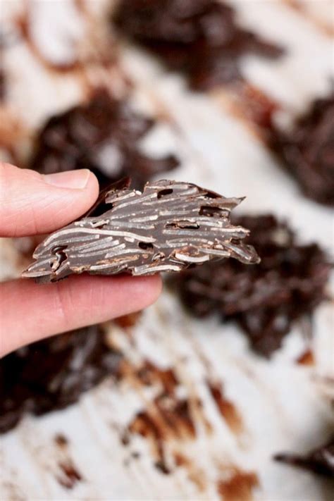 Dark Chocolate Coconut Haystacks - Feed Them Wisely