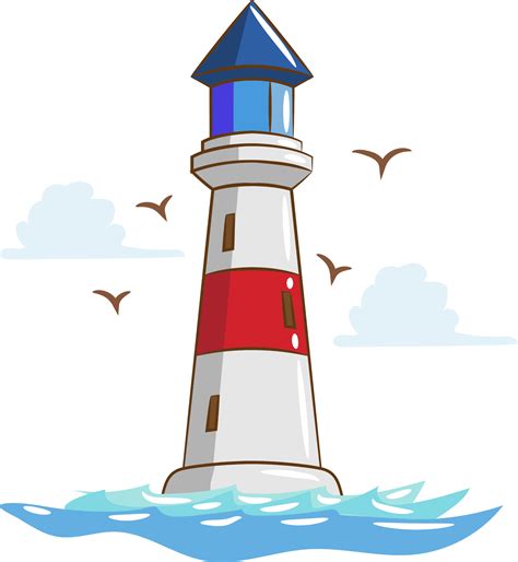 Cute Lighthouse Clipart Image