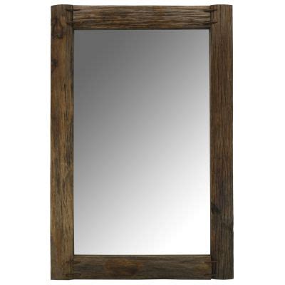 Miroir rectangulaire en bois recyclé rustique rectangle