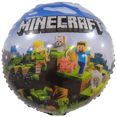 Minecraft Blue Foil Balloon Party Splendour