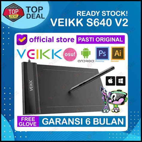 Jual Veikk S Digital Graphic Drawing Pen Tablet Osu Alt H G