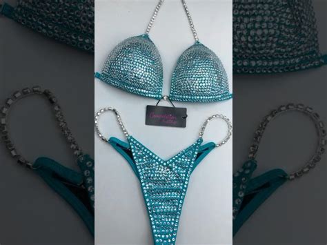 Silver Blue Cascade Bikini Competition Suit BM151 28