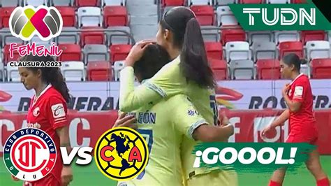 Gol Del Ame Alison Gonz Lez Anota El Primero Toluca Am Rica