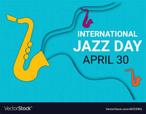 International jazz day poster Royalty Free Vector Image