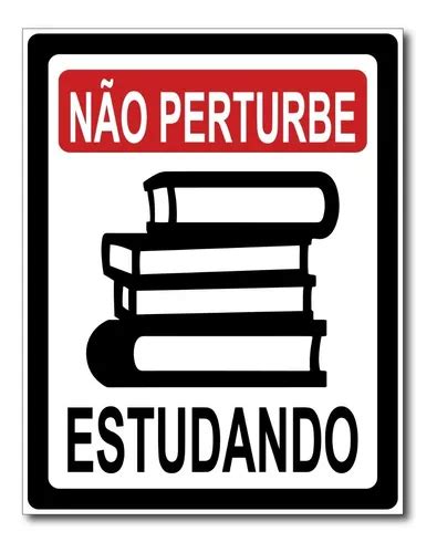 Placa Decorativa Não Perturbe Estudando 18x23cm P s 2mm MercadoLivre