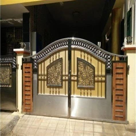 Modern Stainless Steel Main Entrance Gates For Home 10 Feet At Rs