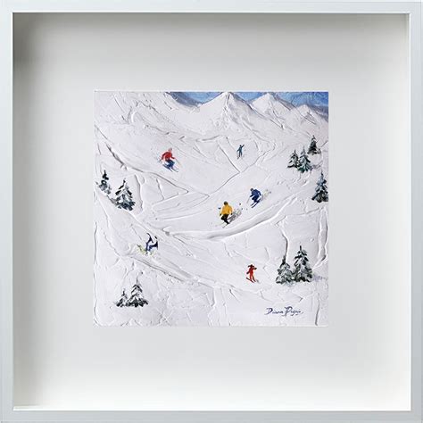 Rocky Mountain Skiing Painting Discover A New Amazing Textured Painting