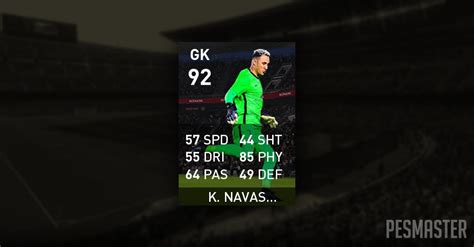 Estatisticas De Keylor Navas En Pes