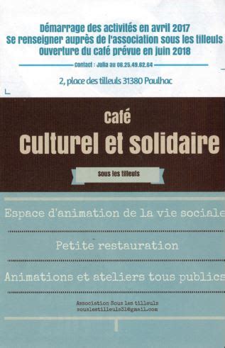 Café culturel et solidaire sous les tilleuls à Paulhac Crèche and