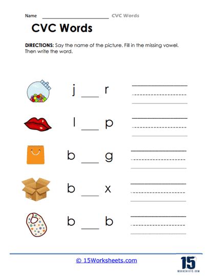 Cvc Words Worksheets 15 Worksheets Library