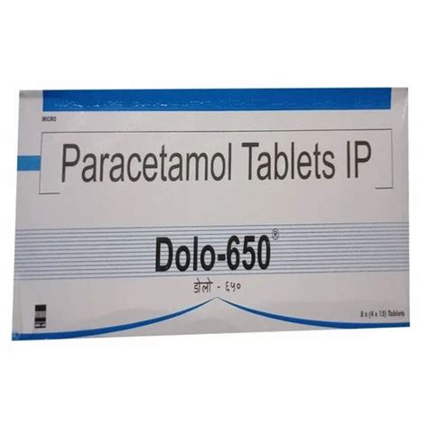 Dolo 650 Mg Paracetamol Tablet At Rs 200box Dolo Tablets In Chennai