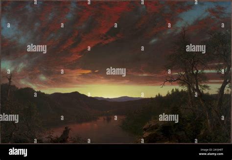 Frederic Edwin Church Twilight In The Wilderness Stock Photo Alamy