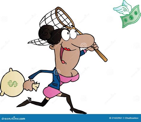 Money Chasing Ideas Cartoon Vector | CartoonDealer.com #35697799