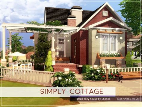 The Sims Resource Simply Cottage By Lhonna • Sims 4 Downloads