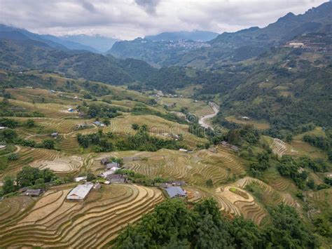 Perspective of the Iconic Sa Pa Rice Terraces in Vietnam. Stock Image ...