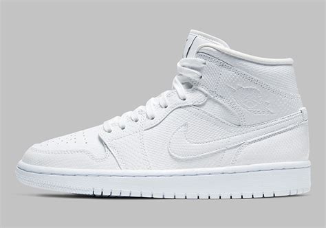 Air Jordan Mid White Snakeskin Bq Release Info Sneakernews