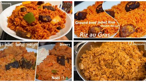 4 RECETTES DE RIZ AU GRAS A ESSAYER JOLLOF RICE YouTube