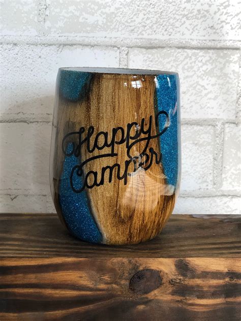 Wood Grain And Glitter Peekaboo Tumbler By Gnarledknotdesign On Etsy