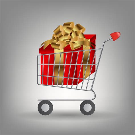 Shopping cart with Christmas gifts. Vector illustration 3260086 Vector Art at Vecteezy