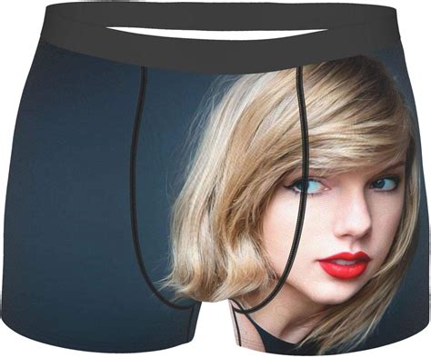 Men Breathable Trunks Taylor Swift Singer Fashion Boxer Briefs Underwear Basic Shorts Black