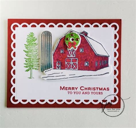 Christmas Barn Card Tutorial Tina Zinck Stampin Up Demonstrator