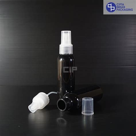 Botol Spray 100 Ml Hitam Tutup Transparan Cipta Indah Packaging