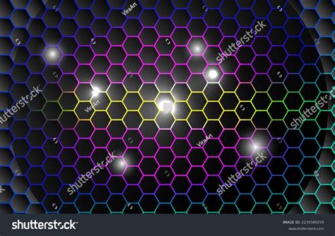 Polygon Light Flare Background Design Digital Stock Illustration