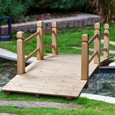 Maxxprime Garden Bridge 5 Ft Wooden Bridge For Outside